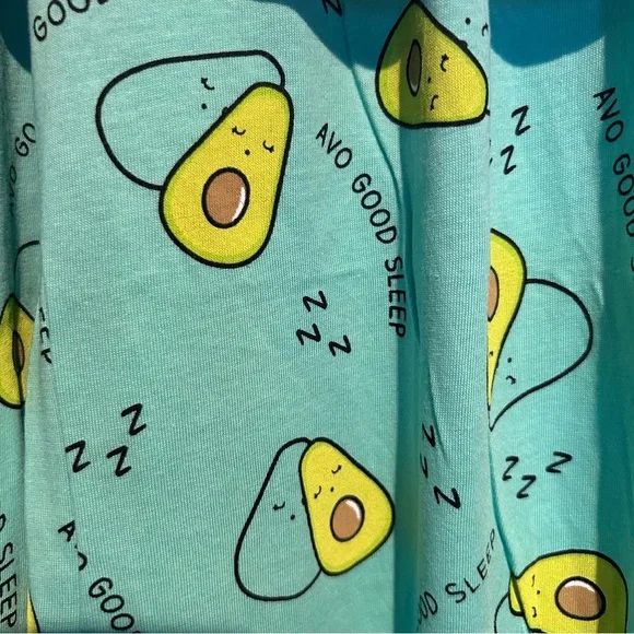 NWT Brave Soul Ava Good Sleep Pajamas 2 piece long sleeve funny novelty avocado - Picture 7 of 7